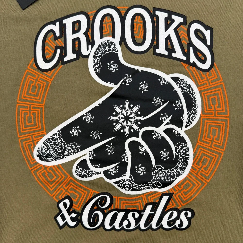 Crooks & Castles Sweatshirt Mens medium Crewneck Graphic StreetWear‎ Longsleeve - Picture 2 of 7